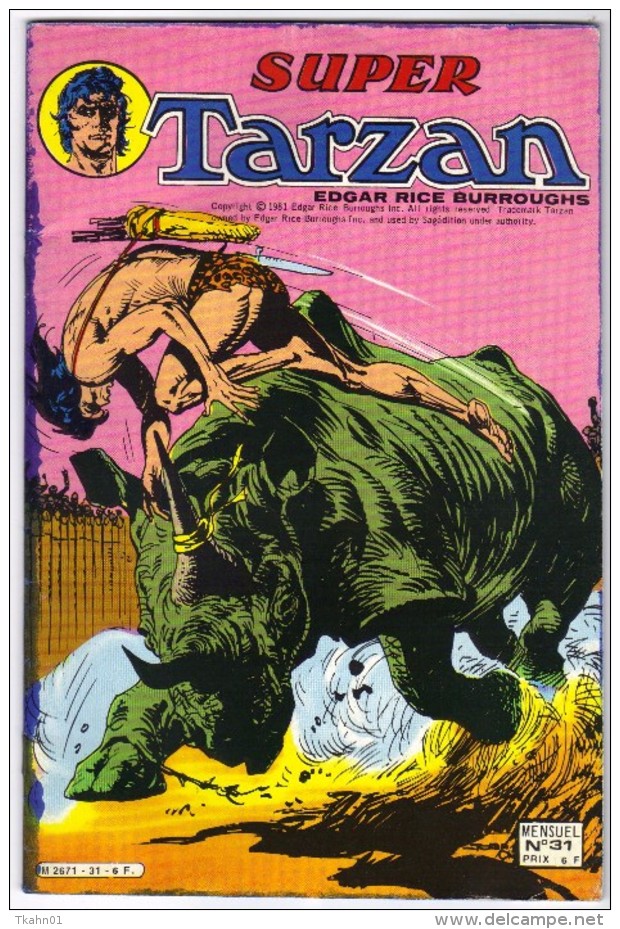 SUPER-TARZAN  N° 31 " SAGEDITION " DE 1981 - Tarzan