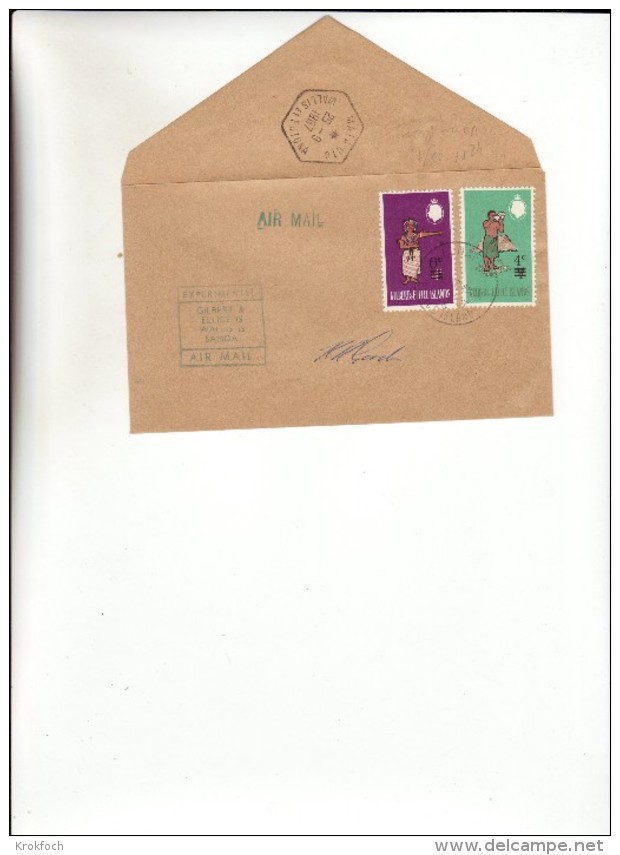 Gilbert Ellice Funafuti To Wallis - 1967 - First Flight 1er Vol Erstflug - Air Mail - Storia Postale