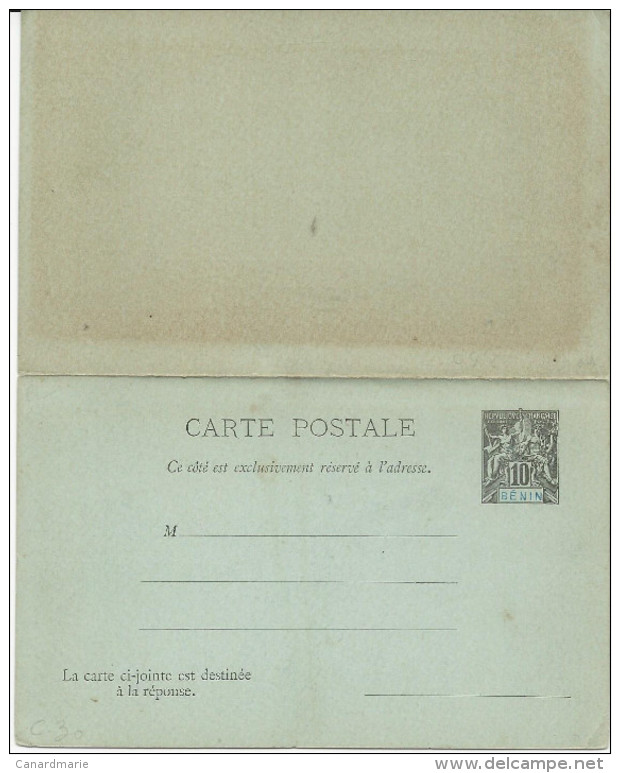 ENTIER POSTAL A 10 CT AVEC REPONSE PAYEE - Brieven En Documenten