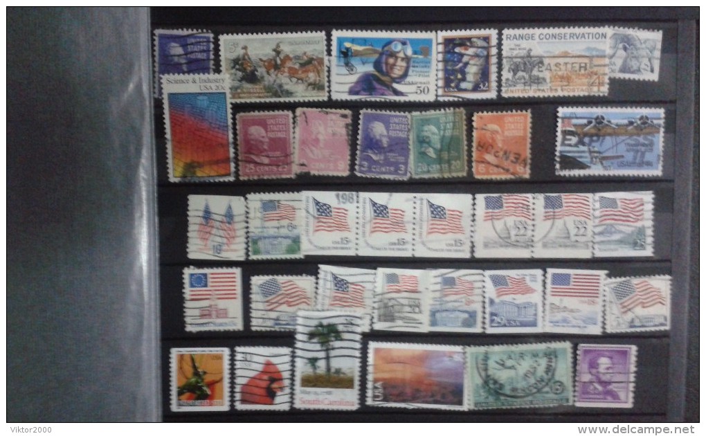Collection. Without An Album . Postage Stamps/usados /USA - Vrac (max 999 Timbres)