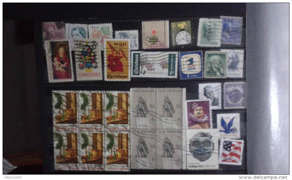 Collection. Without An Album . Postage Stamps/usados /USA - Vrac (max 999 Timbres)