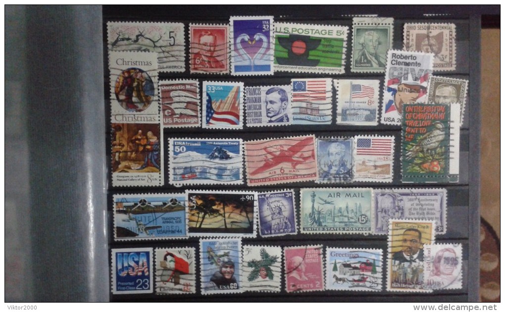 Collection. Without An Album . Postage Stamps/usados /USA - Vrac (max 999 Timbres)