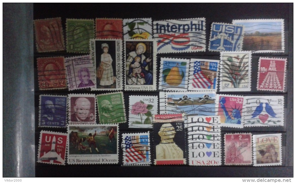 Collection. Without an album . postage stamps/usados /USA