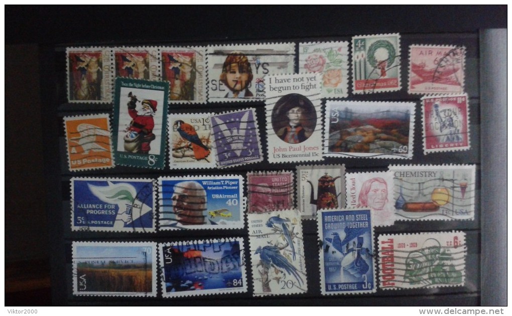 Collection. Without an album . postage stamps/usados /USA