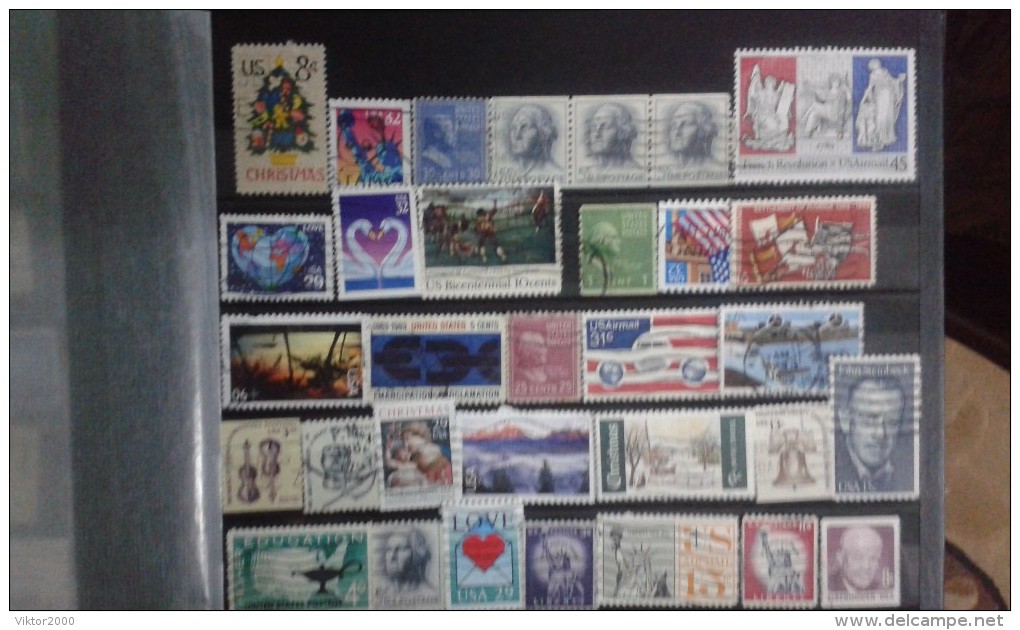 Collection. Without an album . postage stamps/usados /USA