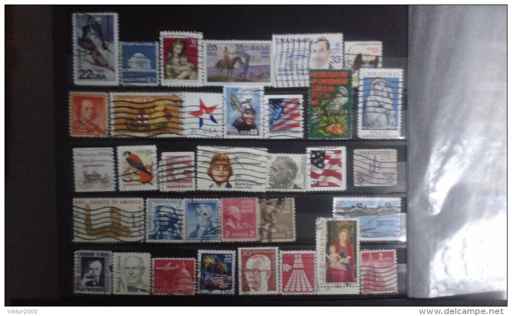 Collection. Without an album . postage stamps/usados /USA