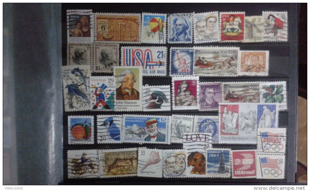 Collection. Without an album . postage stamps/usados /USA