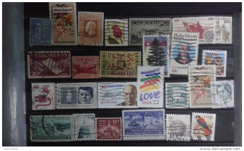 Collection. Without an album . postage stamps/usados /USA