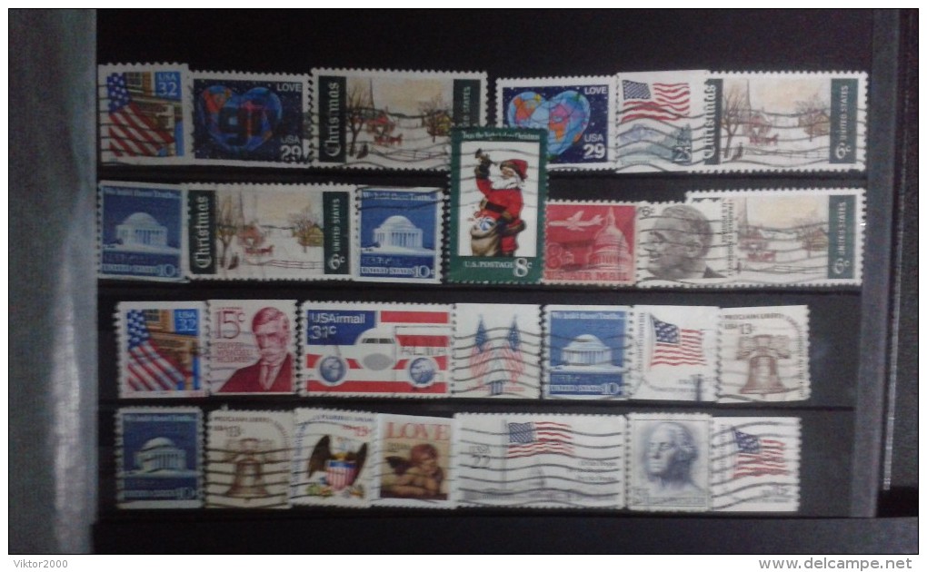 Collection. Without an album . postage stamps/usados /USA