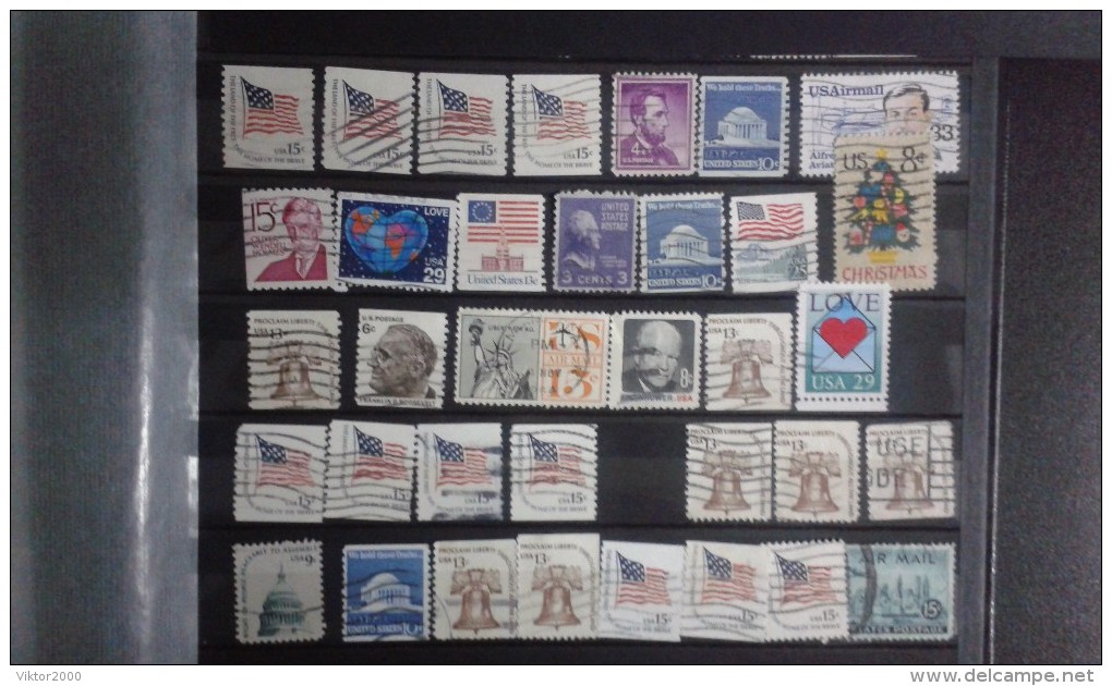 Collection. Without an album . postage stamps/usados /USA