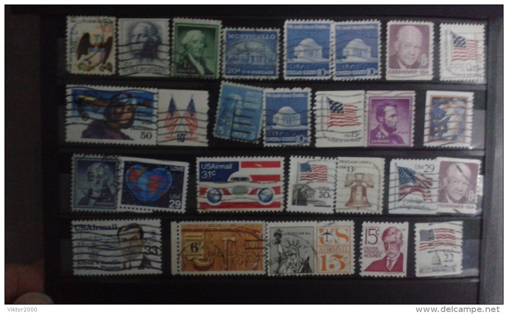 Collection. Without an album . postage stamps/usados /USA