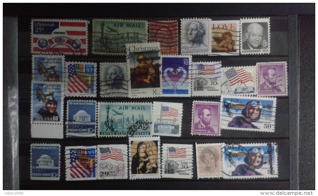 Collection. Without an album . postage stamps/usados /USA