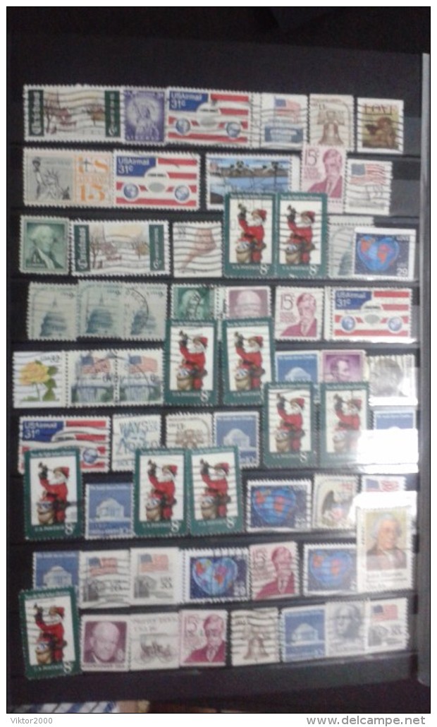 Collection. Without an album . postage stamps/usados /USA