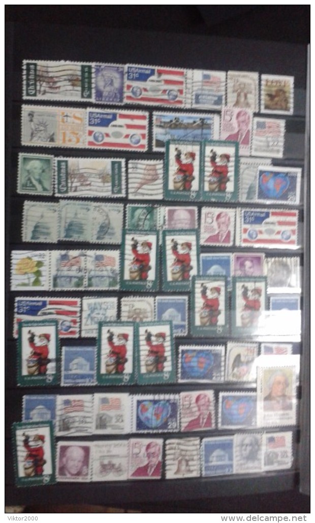 Collection. Without an album . postage stamps/usados /USA