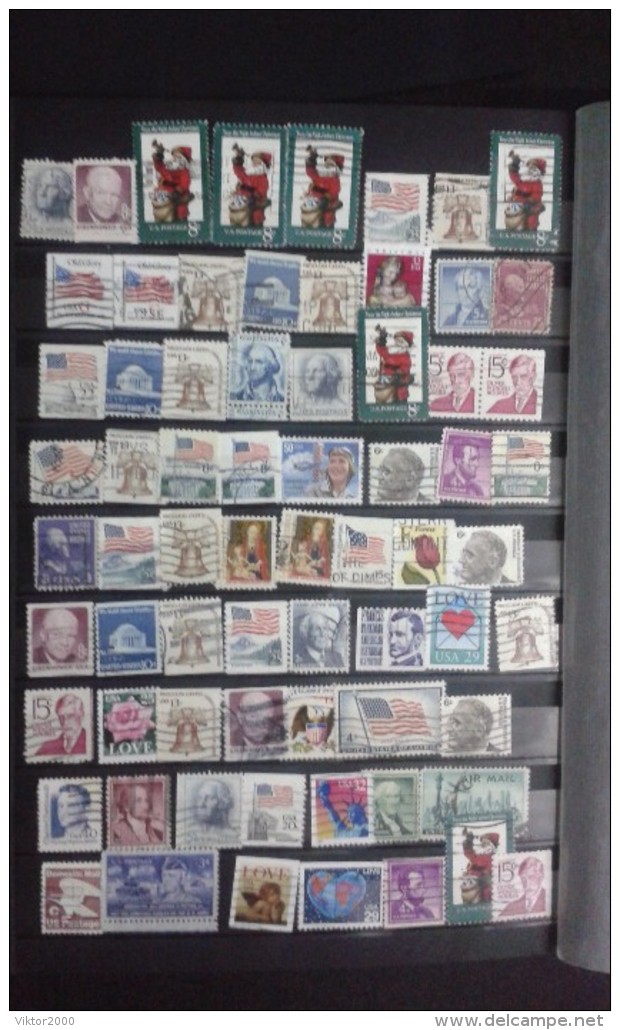 Collection. Without an album . postage stamps/usados /USA