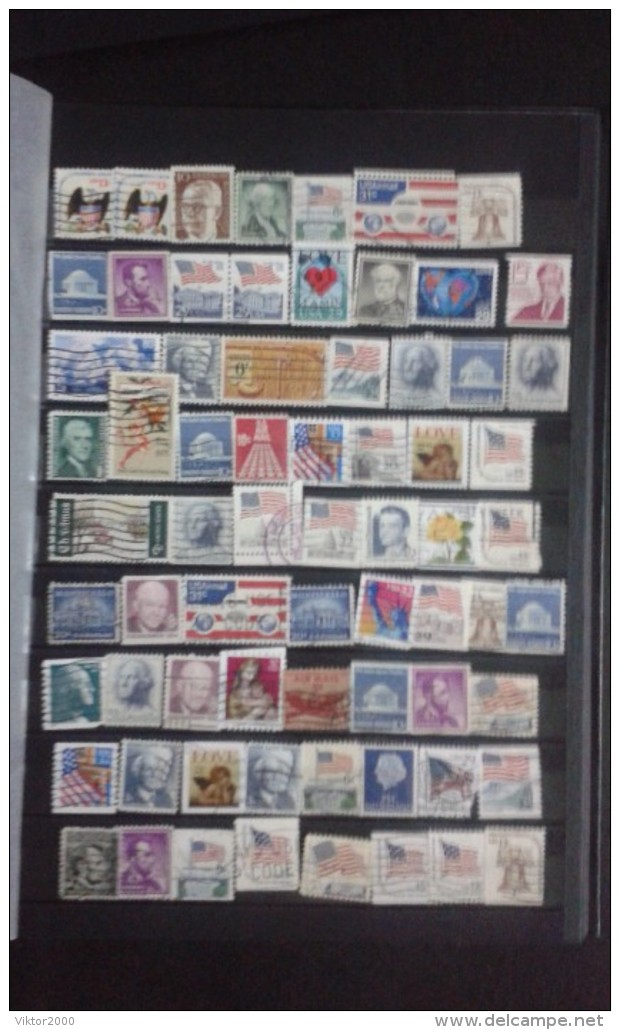 Collection. Without an album . postage stamps/usados /USA