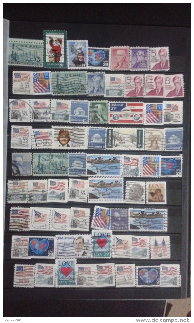 Collection. Without an album . postage stamps/usados /USA