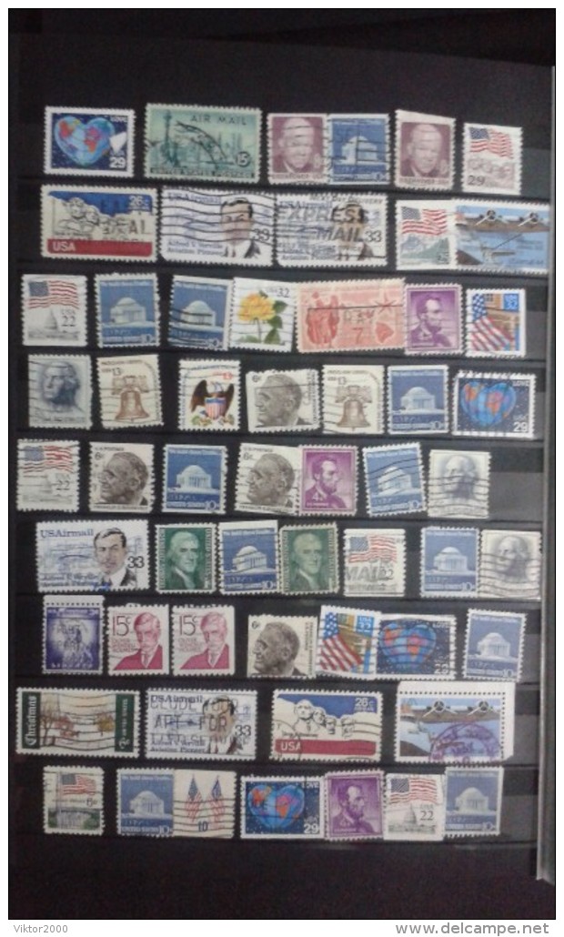 Collection. Without an album . postage stamps/usados /USA