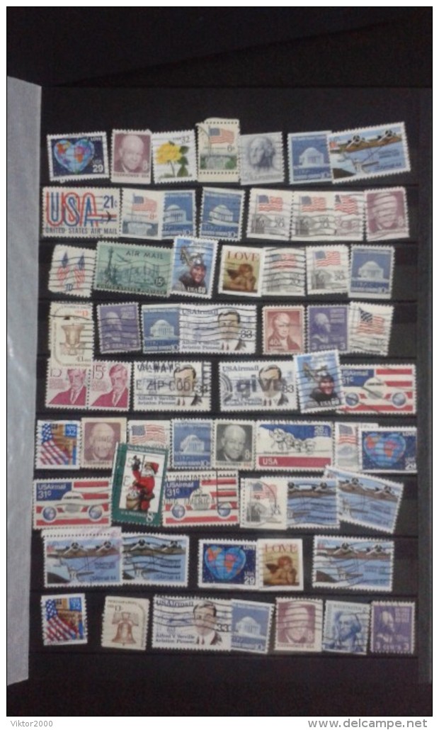 Collection. Without an album . postage stamps/usados /USA