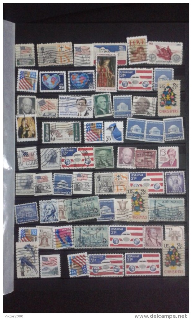 Collection. Without an album . postage stamps/usados /USA