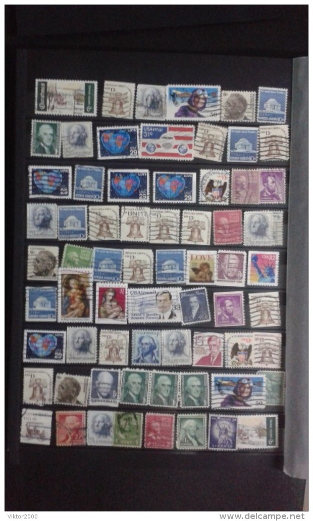 Collection. Without an album . postage stamps/usados /USA