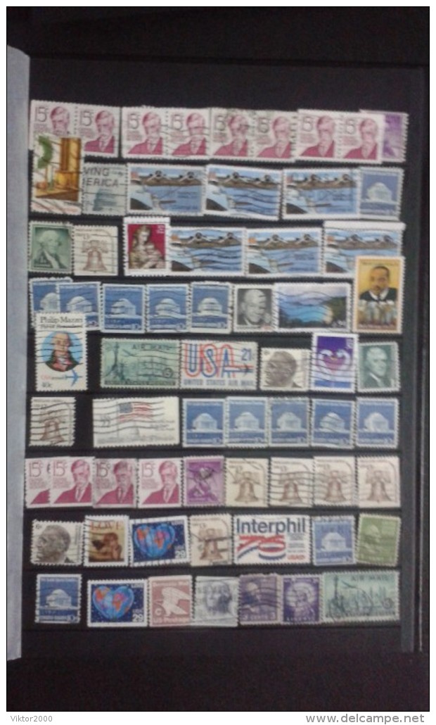 Collection. Without an album . postage stamps/usados /USA