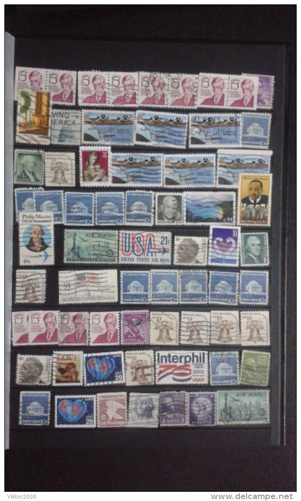 Collection. Without an album . postage stamps/usados /USA