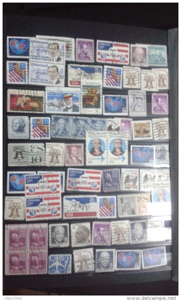 Collection. Without an album . postage stamps/usados /USA