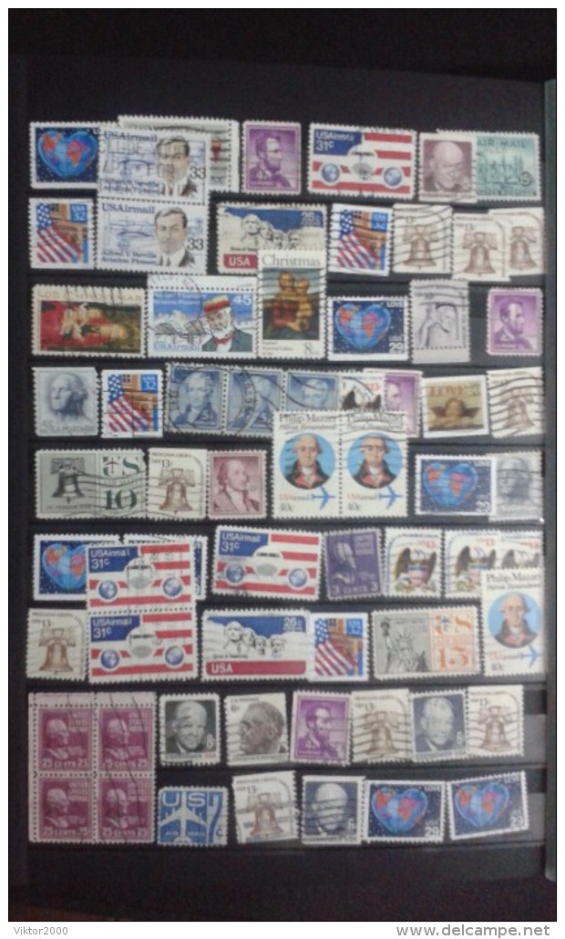 Collection. Without an album . postage stamps/usados /USA