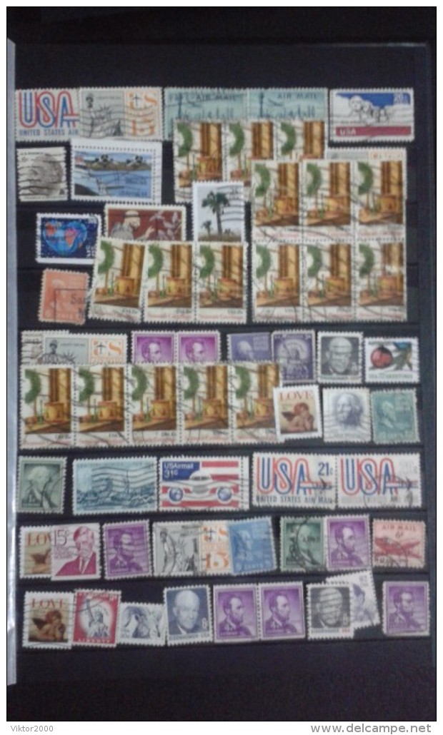 Collection. Without an album . postage stamps/usados /USA