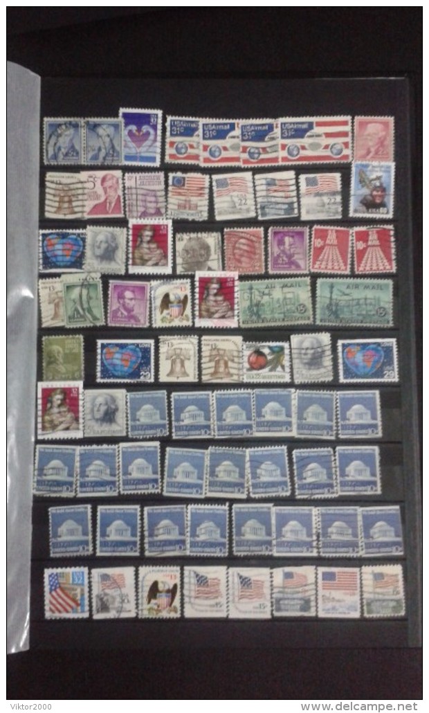 Collection. Without an album . postage stamps/usados /USA