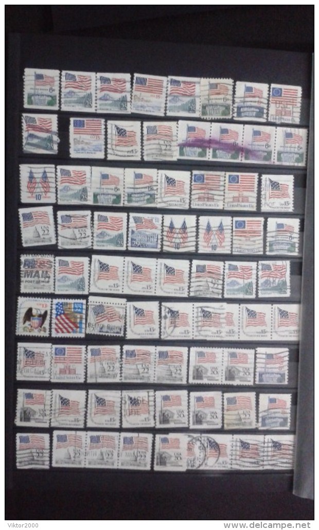 Collection. Without an album . postage stamps/usados /USA