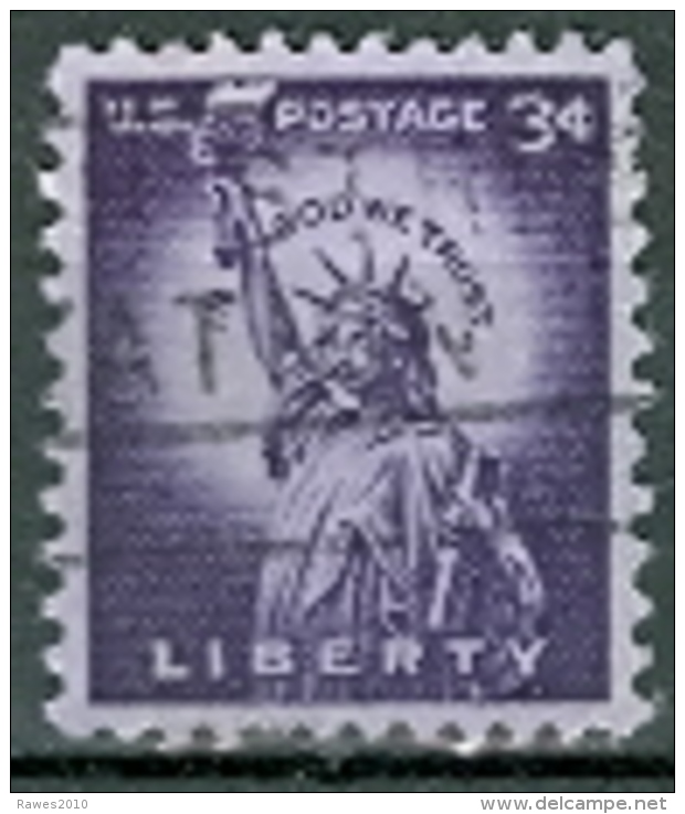 USA 1954 3 C. Gest. Freiheitsstatue New York - Denkmäler