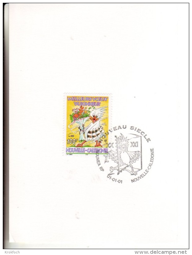 Noumea 2001 - Cachet Commémoratif Nouveau Siècle Sur Carte De Voeux OPT - Cagou Bird Oiseau - Covers & Documents