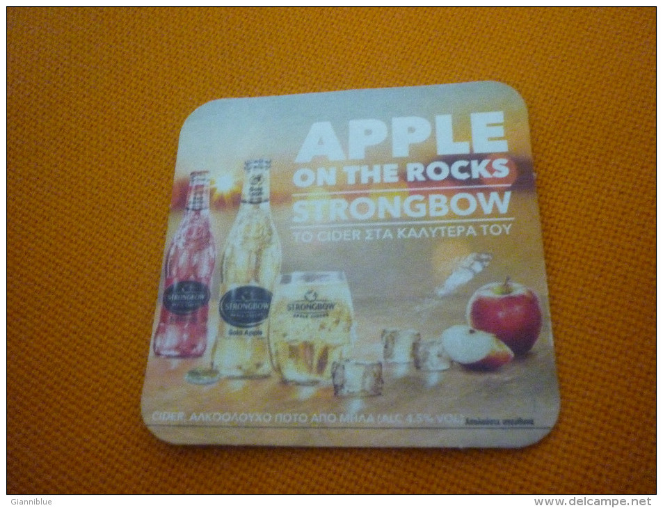 Strongbow Apple Cider Beer Greek Sous-bock/Sous-verre/Beer Mat From Greece - Sous-bocks