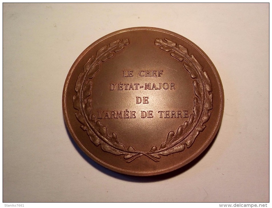 GROSSE MEDAILLE MILITAIRE BRONZE DE L' ARMEE DE TERRE HOTEL NATIONAL DES INVALIDES MONNAIE DE PARIS  Dans Son écrin - Autres & Non Classés