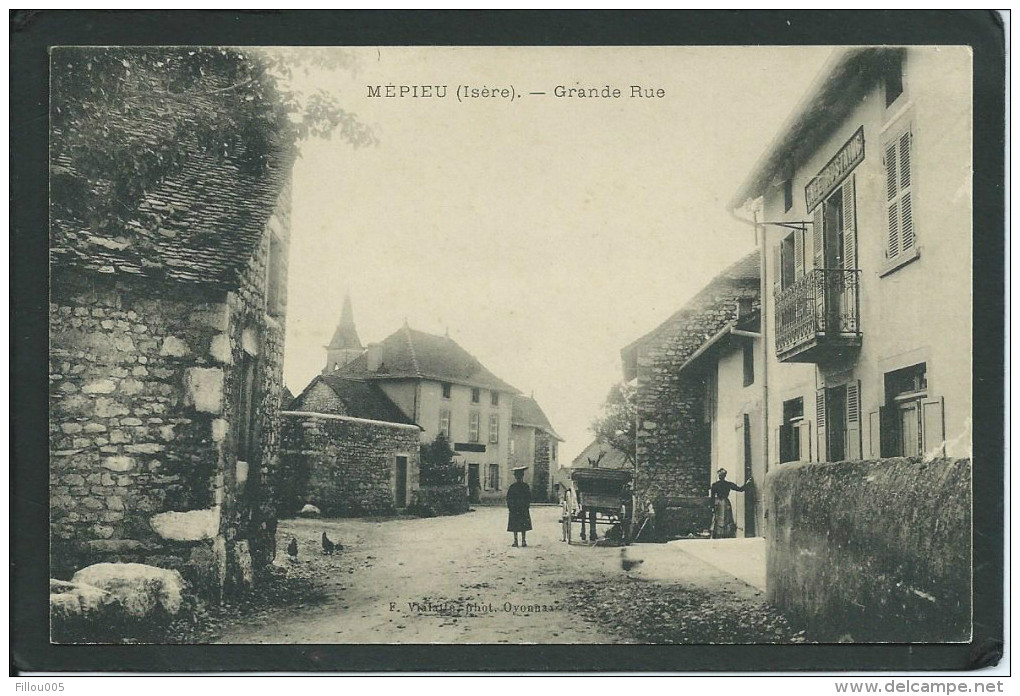 38 MEPIEU. (ISERE ). ANIMEE. AVEGRANDE RUE..C1778 - Autres & Non Classés