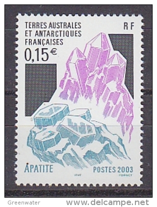 TAAF 2003 Mineral / Apatite 1v  Sheetlet (unfolded) ** Mnh (F5597) - Ungebraucht