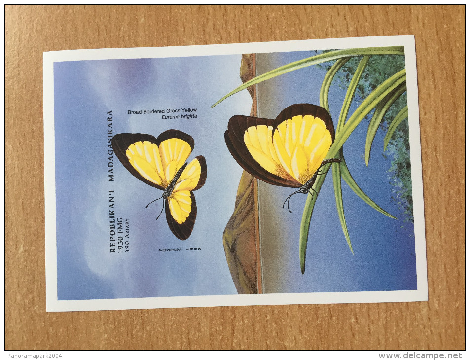 Madagascar 1998 Mi. Bl. 285 Fauna Papillons Schmetterlinge Butterflies **MNH IMPERF NON DENTELES UNZÄHNT - Madagaskar (1960-...)