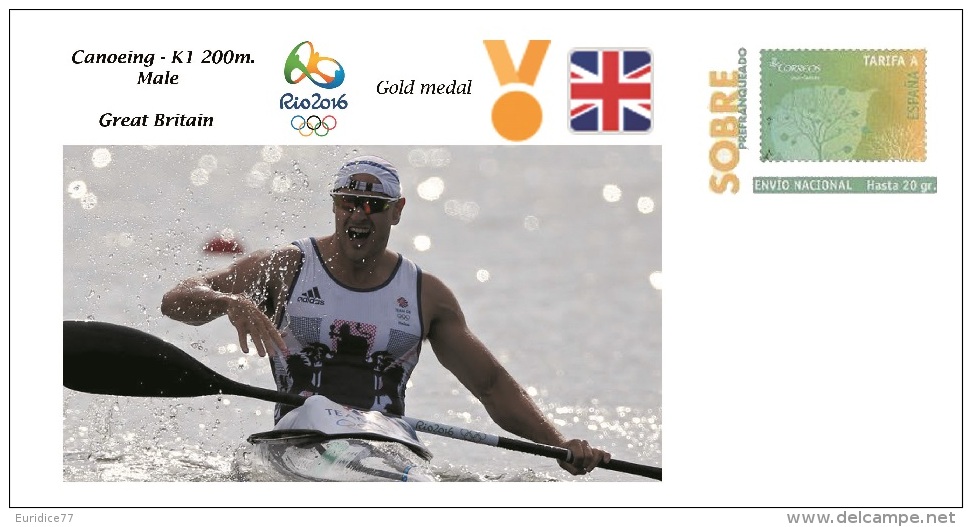 Spain 2016 - Olympic Games Rio 2016 - Gold Medal Canoeing Male Great Britain Cover - Otros & Sin Clasificación