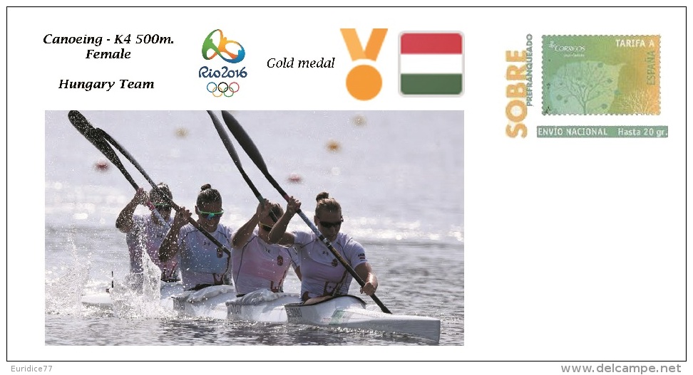 Spain 2016 - Olympic Games Rio 2016 - Gold Medal Canoeing Female Hungary Cover - Otros & Sin Clasificación