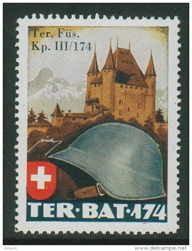 Suisse /Schweiz/Switzerland // Vignette Militaire  // Territorial-Truppen Ter.Bat 174 Kp. III/174 No. 346 - Vignetten