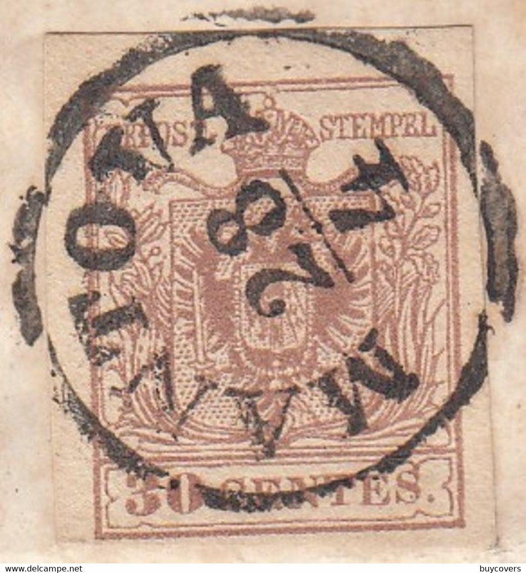 LV110- LOMBARDO VENETO - RACCOMANDATA Del 28 Aprile 1857-  Da Mantova A Piadena Con 15 Cent. E 30 Cent.  -  . Leggi ... - Lombardo-Vénétie