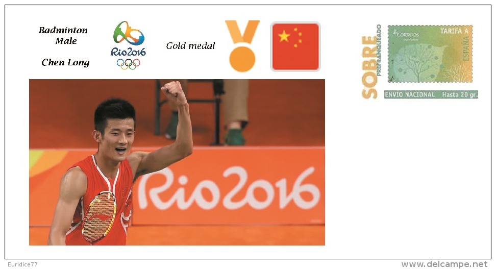 Spain 2016 - Olympic Games Rio 2016 - Gold Medal Badminton Male China Cover - Otros & Sin Clasificación