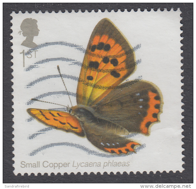 GREAT BRITAIN - 2013  Butterflies - Small Copper (Lycaena Phlaeas) 1st SG3501 Fine Used - Used Stamps