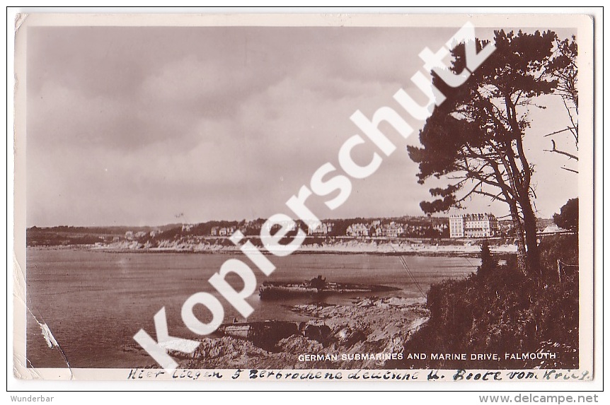 Falmouth 1938, German Submarines And Marine Drive  (z3301) - Falmouth