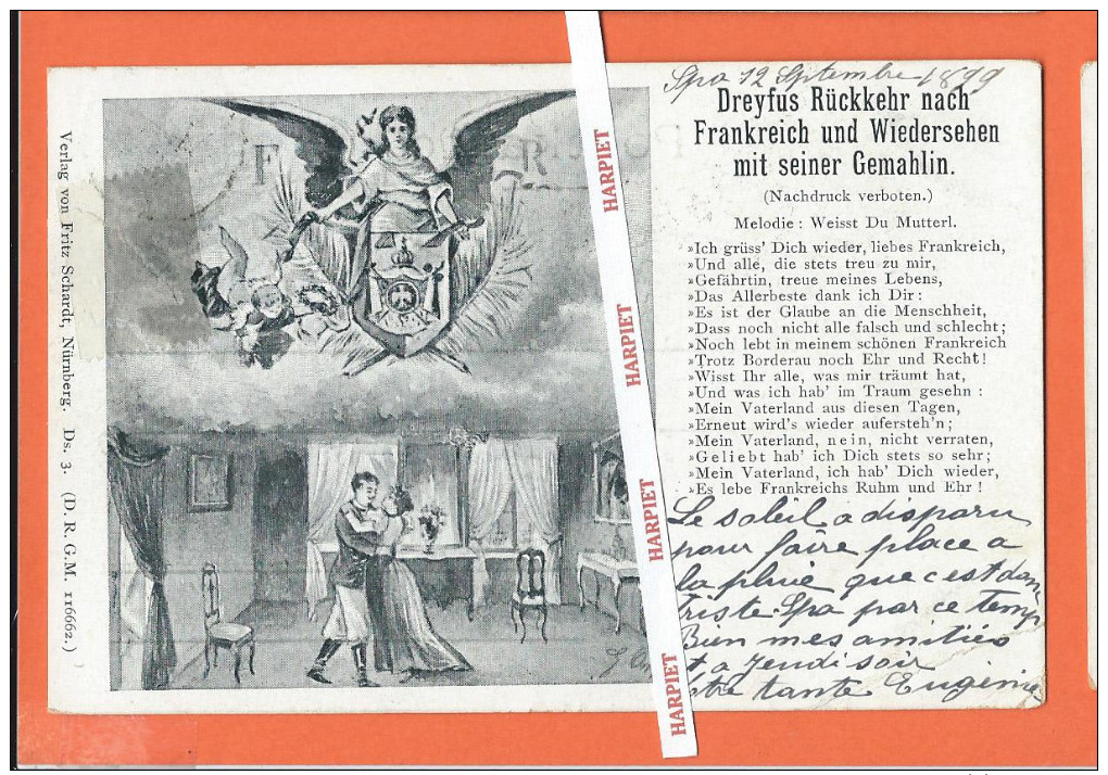 DREYFUS  RÜCKKEHR Nach FRANKREICH Und WIEDERSEHEN Mit  Seiner GEMABLIN  - 1899 - Hommes Politiques & Militaires