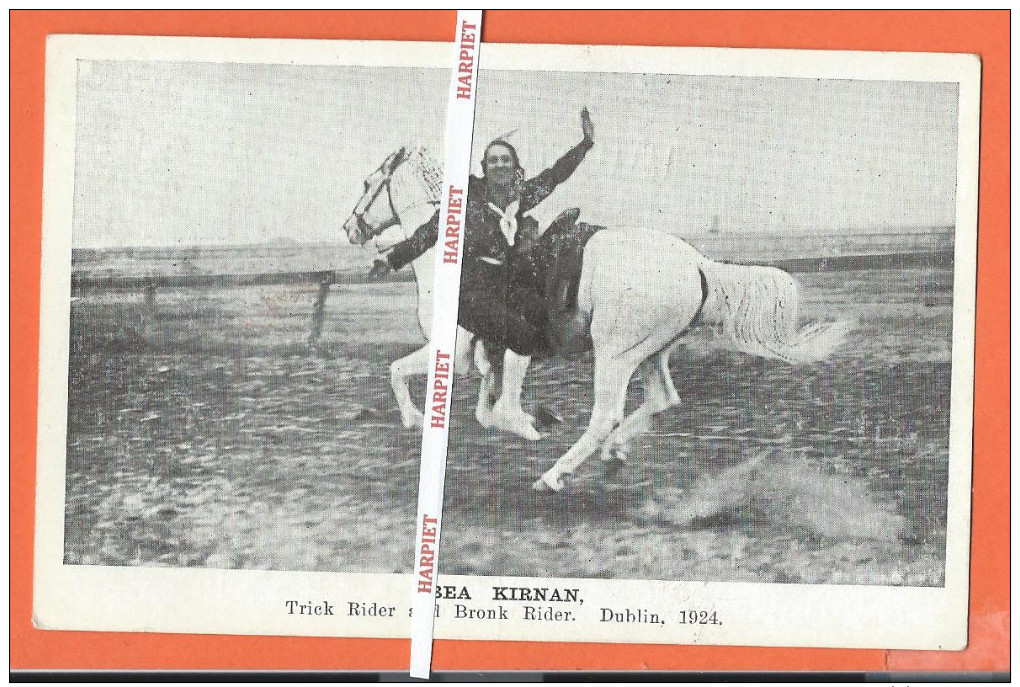 Dublin 1924  -  BEA KIRNAN   -   Trick Rider And Bronk Rider - Dublin