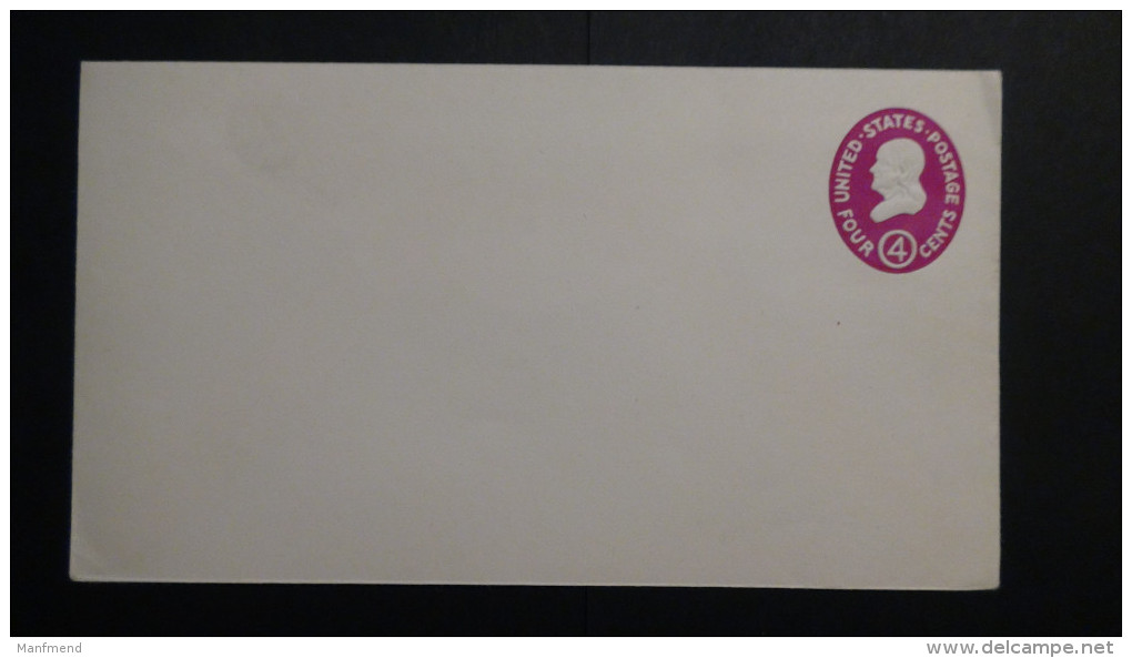 USA - 1958 - 4 Cents - Envelope Small - Postal Stationery - Used - Look Scan - 1941-60