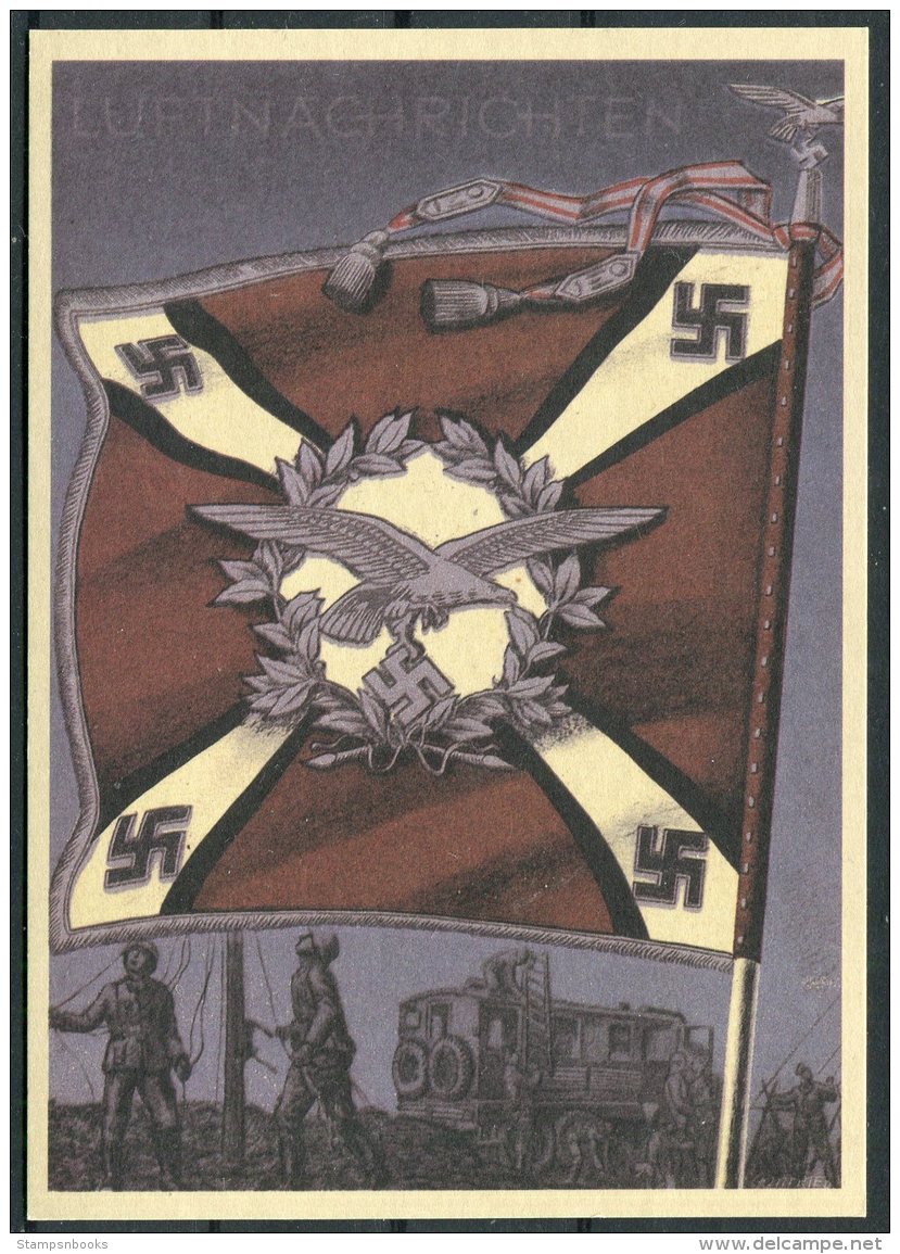 Germany DR Deutsche Reich Propoganda Wehrmacht StandartenPostcard 18 (REPRODUCTION) - War 1939-45